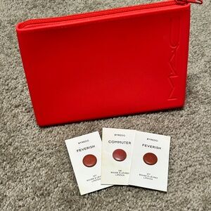 MAC Cosmetics Red Zip Pouch